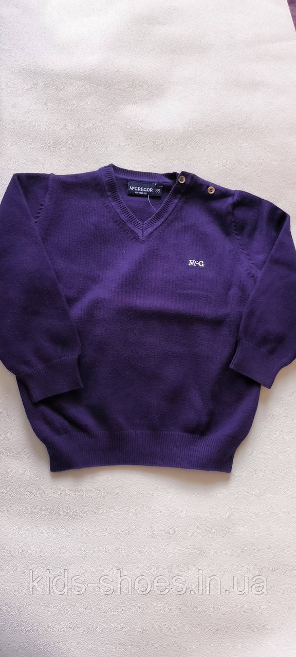 Дитячий светр, пуловер фіолетовий 86 M&G - фото 1 - id-p1774206881