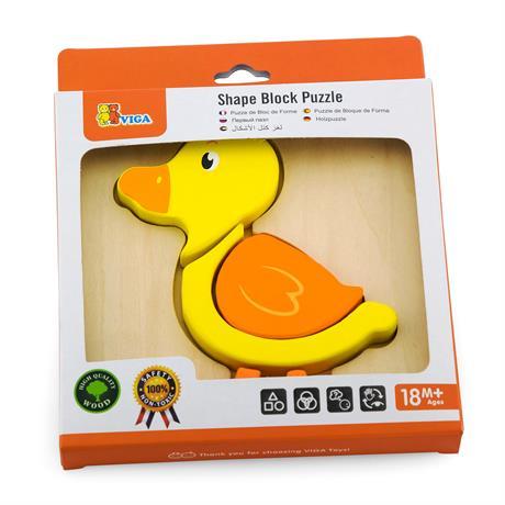 Дерев'яний мініпазл Viga Toys Качечка (59929)