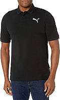 Medium Tall Cotton Black PUMA Men's Tall Plus Size Essentials Pique Polo