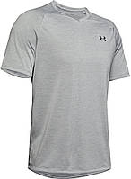 Mod Gray (011)/Pitch Gray 3X-Large Tall Мужская футболка Under Armour Tech 2.0 с v-образным вырезом и кор