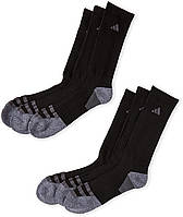 Shoe Size: 6-12 Black/Grey Adidas Mens 6 Pack Athletic Crew Socks (Обувь: 6-13)