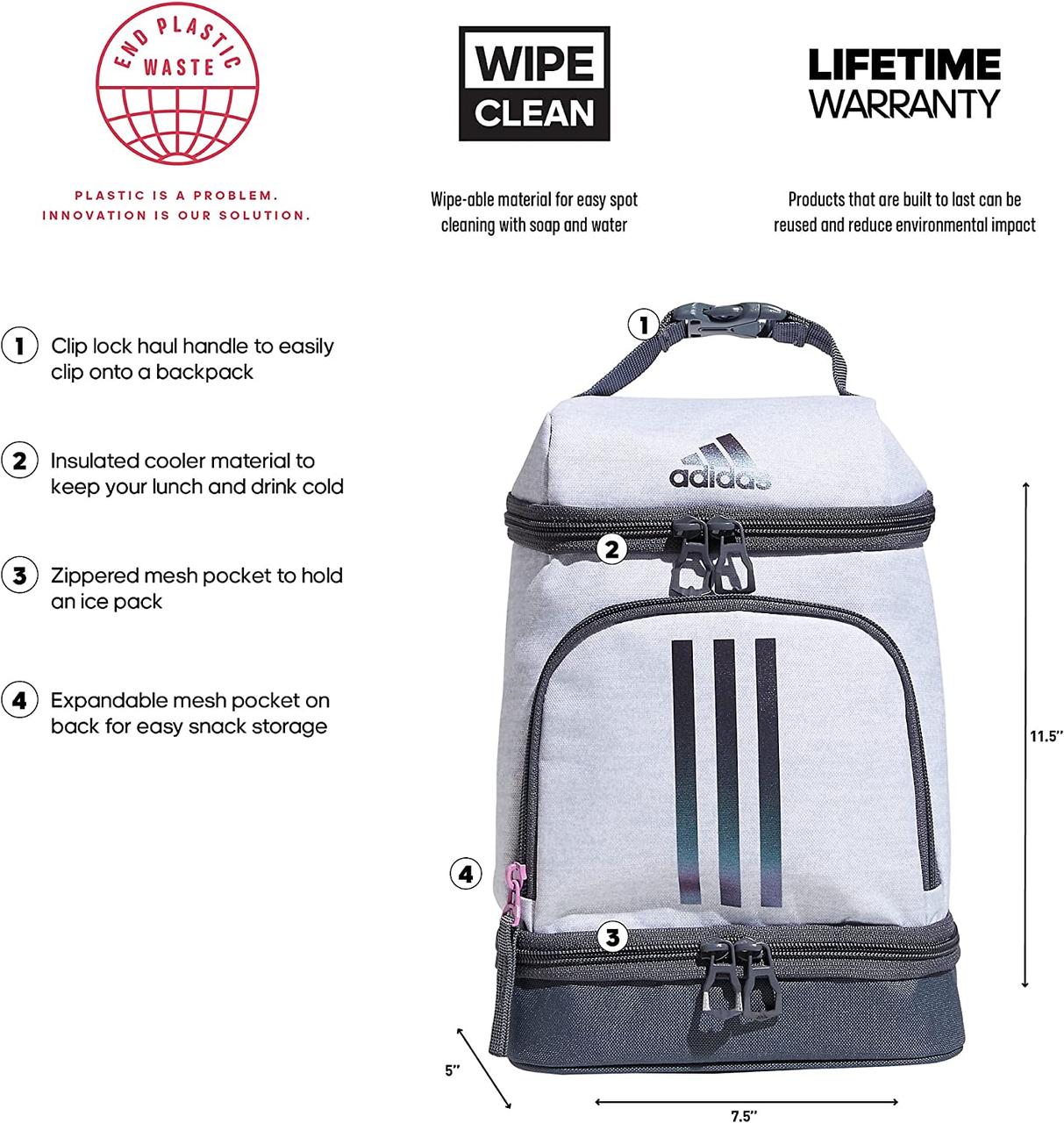Adidas backpack with insulated pocket discount