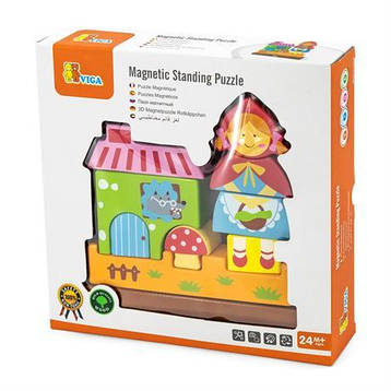 Магнітний дерев'яний пазл Viga Toys Червона Шапочка (50075), фото 1