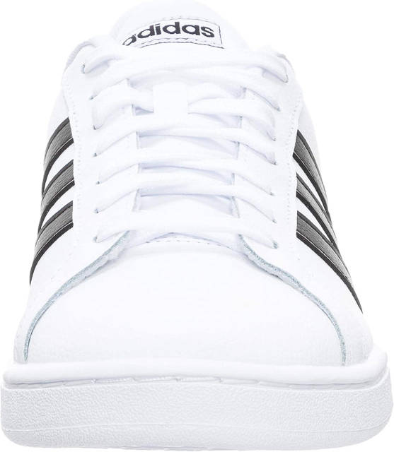 Adidas grand court white and black hot sale