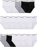 Boys Boys 14 Pack Black/White/Grey Small Хлопковые трусы Fruit of the Loom для мальчиков без тегов (ц