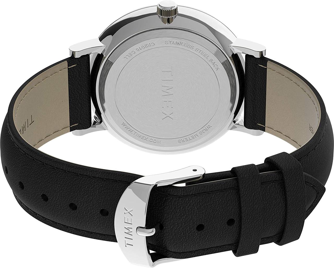 Black/Silver-Tone Мужские часы Timex Southview 41 мм черный циферблат, серебристый корпус с черным кожа - фото 2 - id-p1774199983