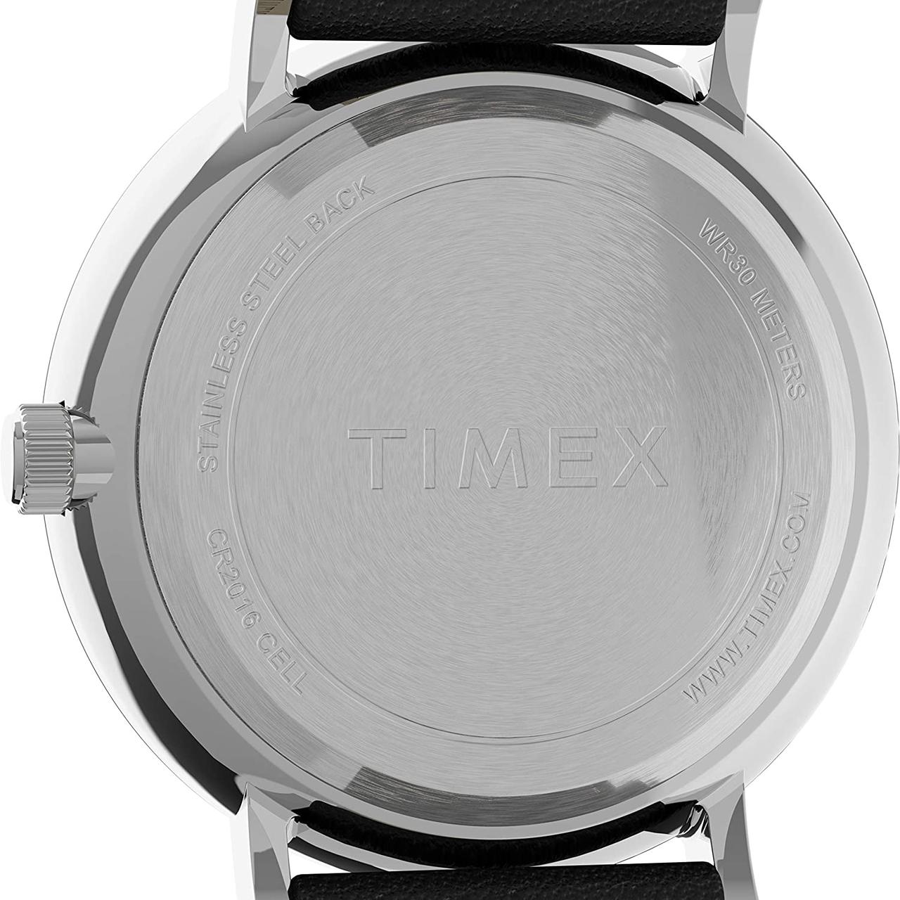 Black/Silver-Tone Мужские часы Timex Southview 41 мм черный циферблат, серебристый корпус с черным кожа - фото 5 - id-p1774199983