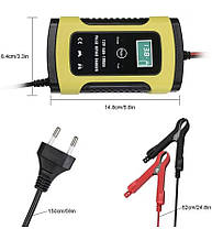 Автоматичний зарядний пристрій Foxsur для аккумулятора авто 5А 12В 4Аh-100Ah, розумна зарядка, фото 2
