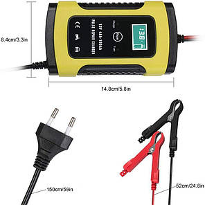 Зарядний пристрій Foxsur для акумулятора 12V 5A від 4Ah-100Ah, розумна зарядка, фото 2