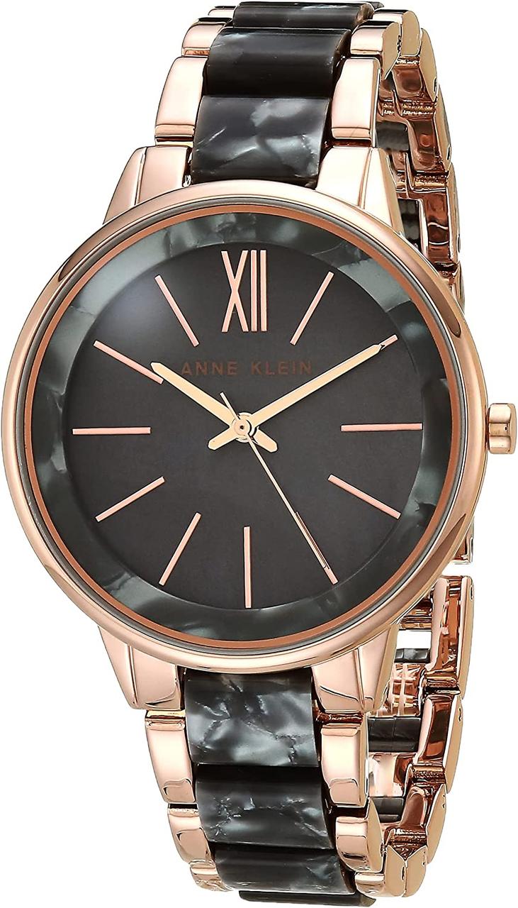 Grey/Rose Gold Жіночий годинник зі смолою-браслетом Anne Klein