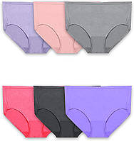 Brief Brief - 360 Stretch Comfort Cotton - Assorted 12 Женское нижнее белье большого размера Fruit Of The