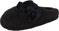 Medium Black Женские плюшевые шлепанцы Jessica Simpson Marshmallow на домашних тапочках сабо с пеной с эф