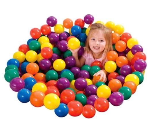 Набор 100 шт цветных мячей Intex - фото 4 - id-p1774216668