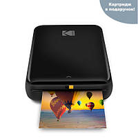 Фотопринтер моментальной печати Kodak Step iOS & Android Black + Набор бумаги в Подарок