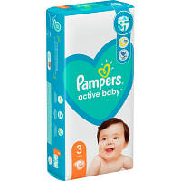 Памперси Pampers Active Baby 3, вага 6-10 кг, 54 шт., підгузники памперс актив бейбі (8001090948977) DL