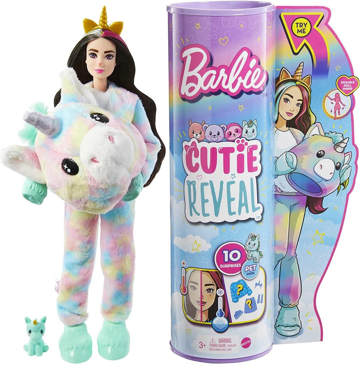 Barbie unicorn plush deals