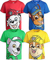 10 Chase, Marshall, Rubble & Rocky Набор из 4 футболок Paw Patrol Rocky Rubble Marshall от малышей до бол