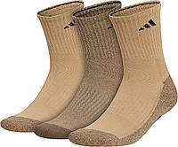 Large Beige Tone/Blanch Cargo/Black Adidas Mens Cushioned X 3 Mid Crew Socks (3 пары)