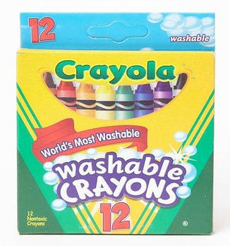Карандаш восковый смывающийся "Crayola"  12 цветов 9012