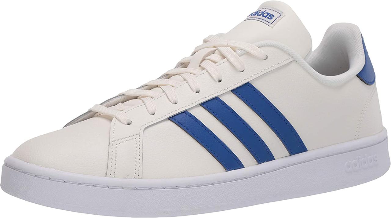 Royal blue cheap and white adidas