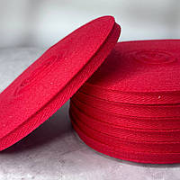 Красная киперная лента 1 см (киперная тесьма 10мм)