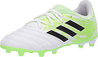 5 Footwear White/Core Black/Signal Green Мужские футбольные бутсы adidas Copa 20.3 с твердым грунтом