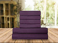 King Sangria Purple Elegant Comfort Роскошные мягкие простыни с рисунком пальмовых листьев 1500 Количеств