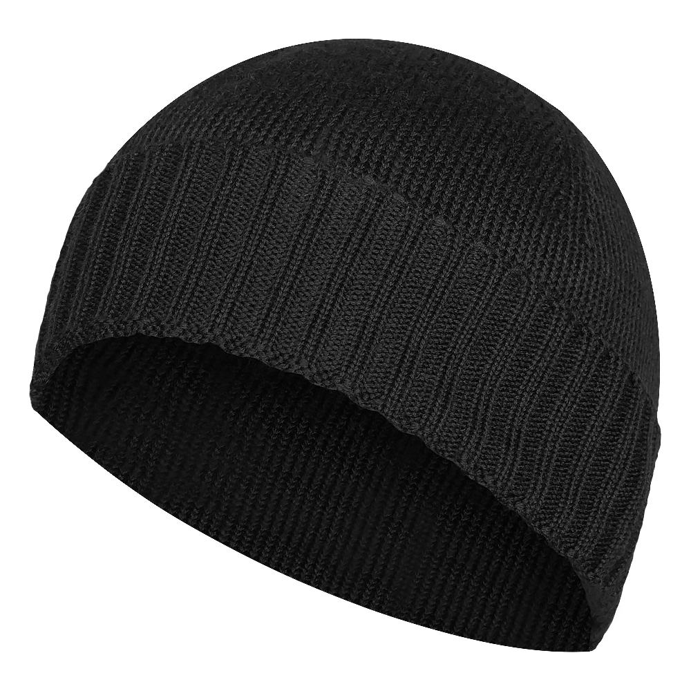 Шапка зимова чоловіча із вовни мериносу Watch Cap Merino Чорна, фото 1