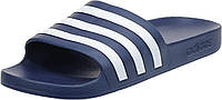 6 Women/5 Men Dark Blue/White/Dark Blue Сандалии adidas Unisex-Adult Adilette Aqua Slides