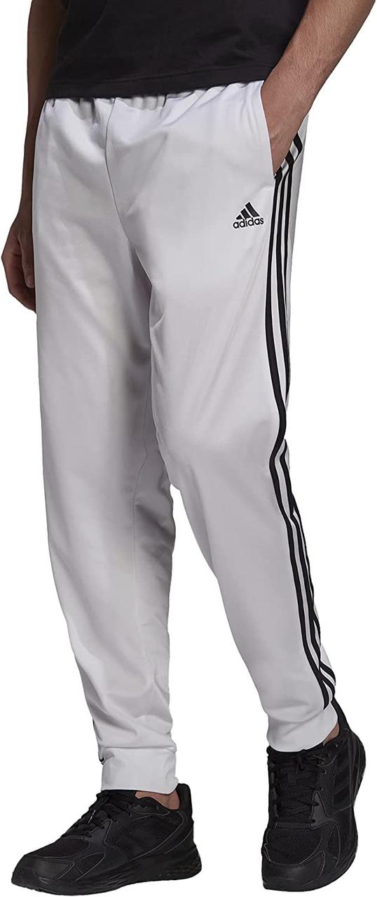 Medium White/Black Чоловічі штани Adidas Aeroready Essentials із звуженими манжетами та 3 смугами