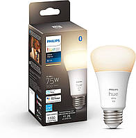 White (Dimmable Only) 1 Count (Pack of 1) Medium Lumen (75W) Bulb Philips Hue White A21 High Lumen Smart