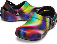 13 Neon Tie Dye Чоловічі та жіночі чоловічі та жіночі сабо Crocs унісекс | Стійке до ковзання робоче взут