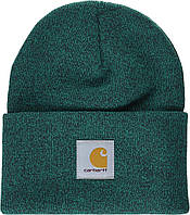 One Size Cadmium Green/Shadow Marl Мужская вязаная шапка Carhartt с манжетами (распродажа)