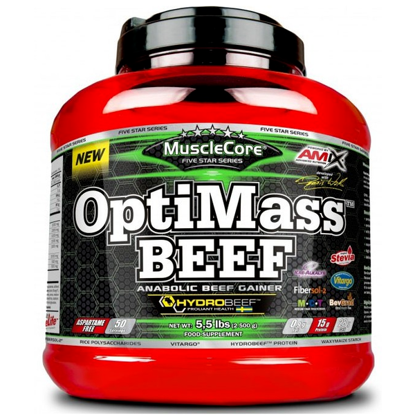 Amix MuscleCore OptiMass Beef Gainer 2500 g - фото 1 - id-p1769701668