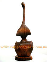 Оригінальна дерев'яна статуетка «Дівчина - скрипка» на подарунок, фото 2