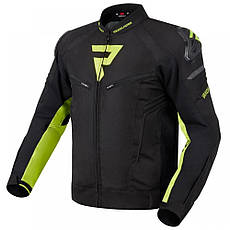 МОТОКУРТКА ТЕКСТИЛЬНА REBELHORN VANDAL BLACK/FLUO YELLOW