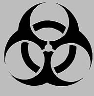 Вінілові наклейки " Хімнебезпека " 15х15 см