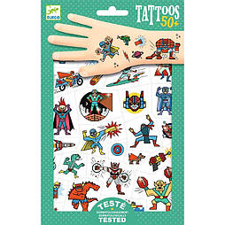 Набір наклейок на тіло Djeco Герої проти лиходіїв DJ09614