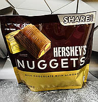 Цукерки Hershey's Nuggets молочний шоколад з мигдалем