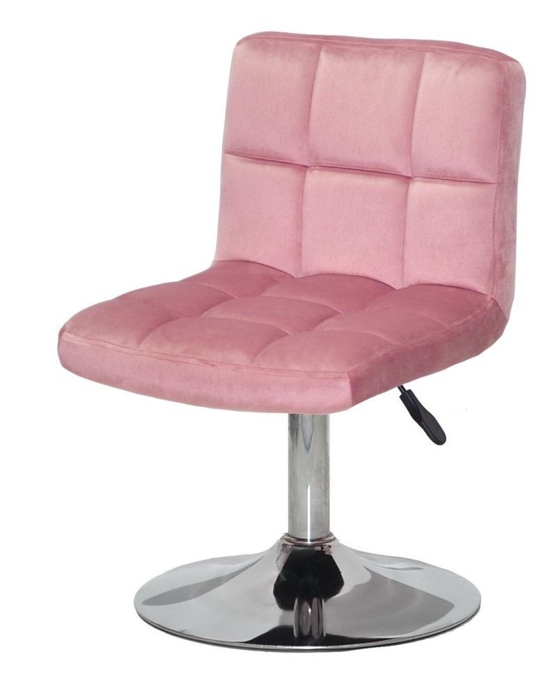 Стілець Arno CH-Base запорошена троянда оксамит із регулюванням висоти, кругла база-блин, фото 1