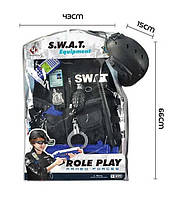 Дитячий набір поліцейського з рацією S 012 A з каскою, автоматом, пістолетом, гранатою, наручниками, 12 елементами