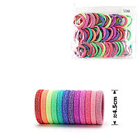 Резинка для волосся, мікрофібра з люрексом,50штук упаковка