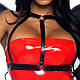 Портупея зі штучної шкіри з крилами кажана Leg Avenue Bat wing body harness O/S, фото 4