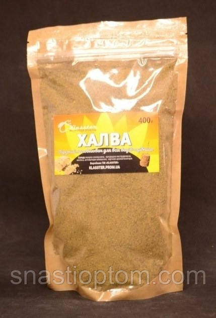 Підгодовування для риболовлі, Халва фідерна Klasster, 400г, смак Халва