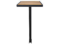 Стол барный с деревянной столешницей под бетонирование черный Kompred OL644