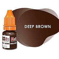 Пігмент WizArt Inorganic Deep Brown для перманентного макіяжу брів, 5мл