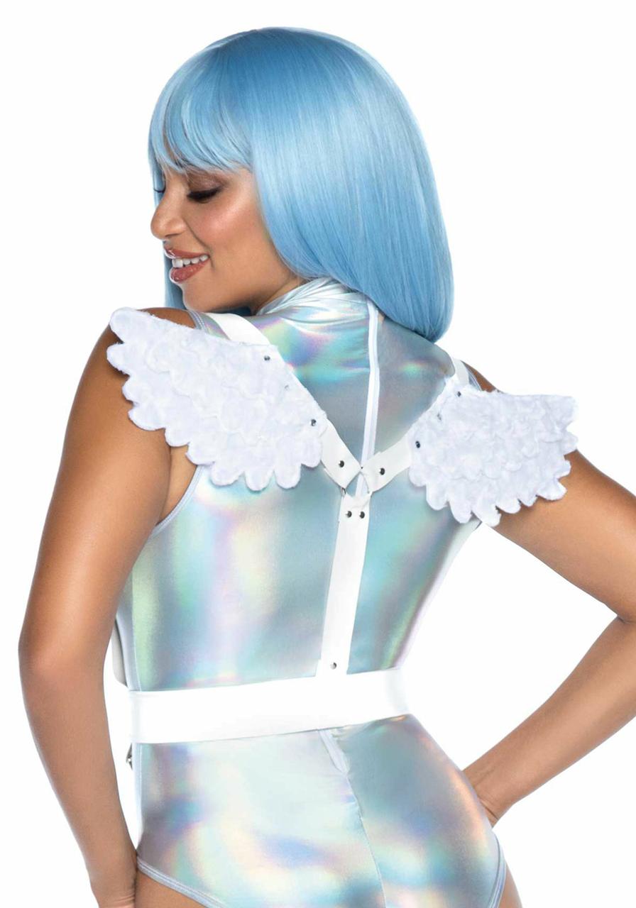 Портупея з крилами Leg Avenue Furry angel wing body harness O/S