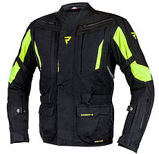 МОТОКУРТКА ТЕКСТИЛЬНА REBELHORN HARDY II BLACK/FLO YELLOW