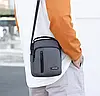 Сумка Чоловіча M&JJ Сірий 15х20х10 см (2094), фото 3