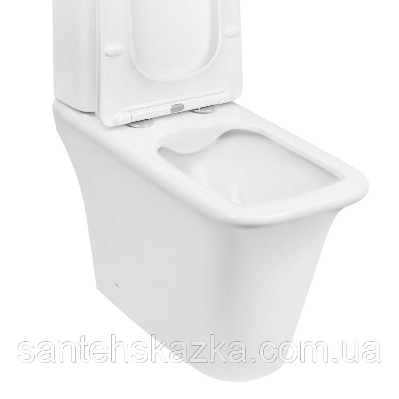 Qtap Kalao чаша унітаза підлогового Rimless гір. випуск, нижній підвод, без сидіння 660х360х820m WHITE, фото 1